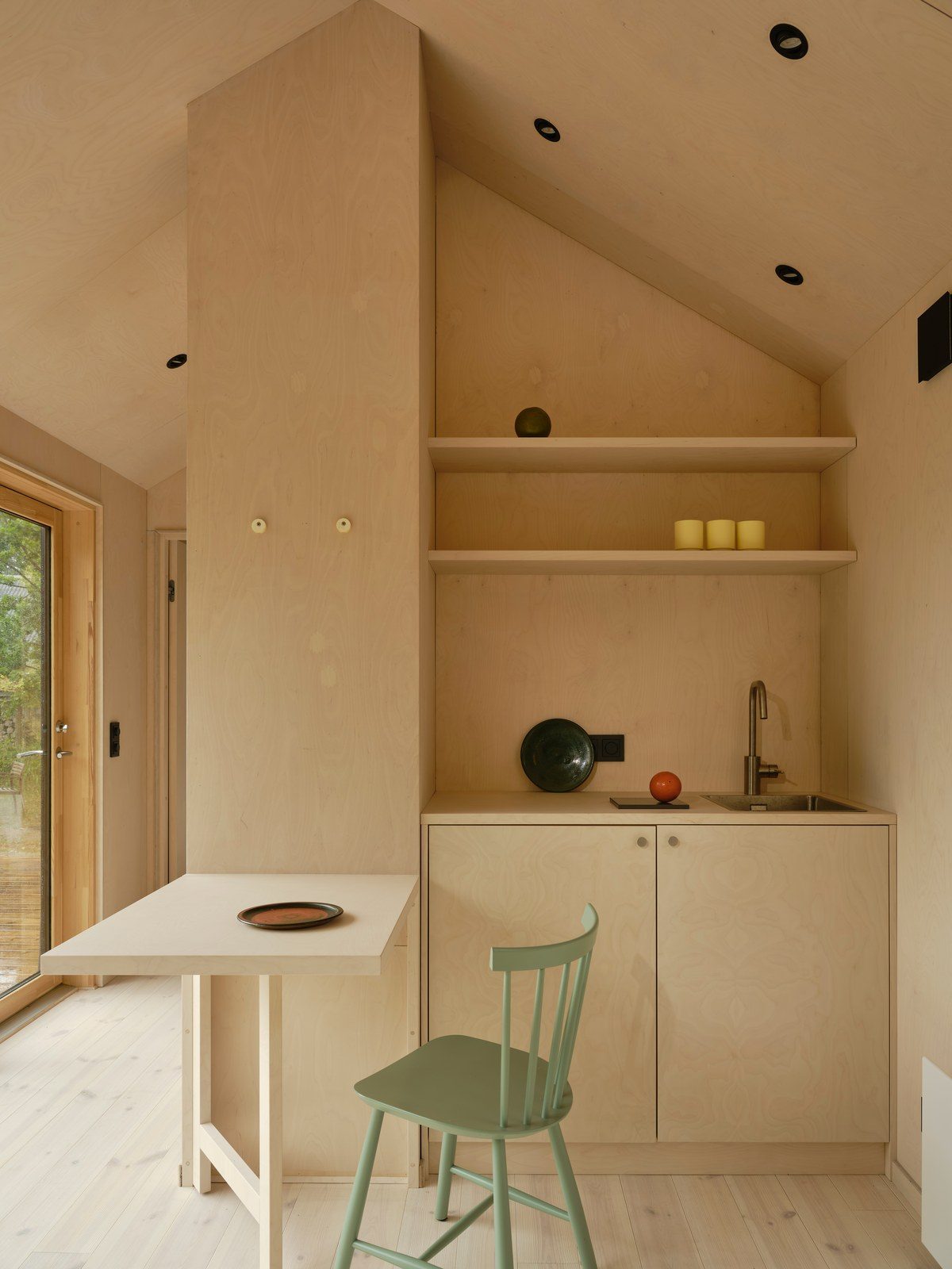 Opført hus – køkkenniche
