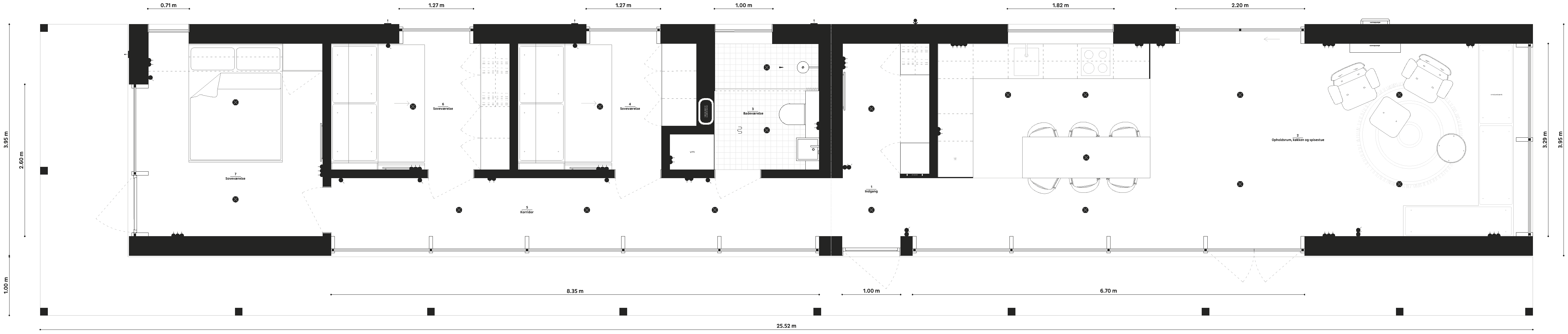Lang – grundplan, 95 m²