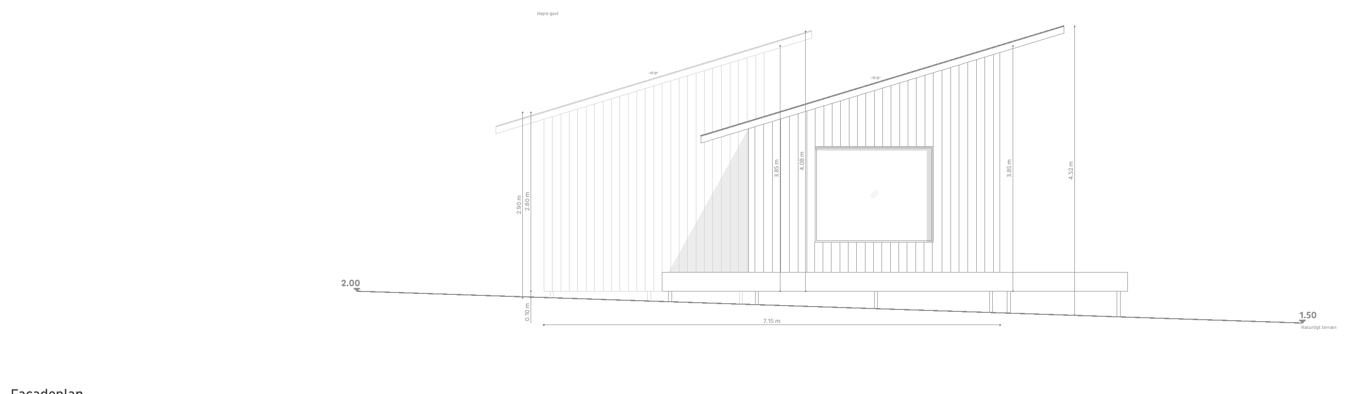 Rørvig – højre gavl, tegning