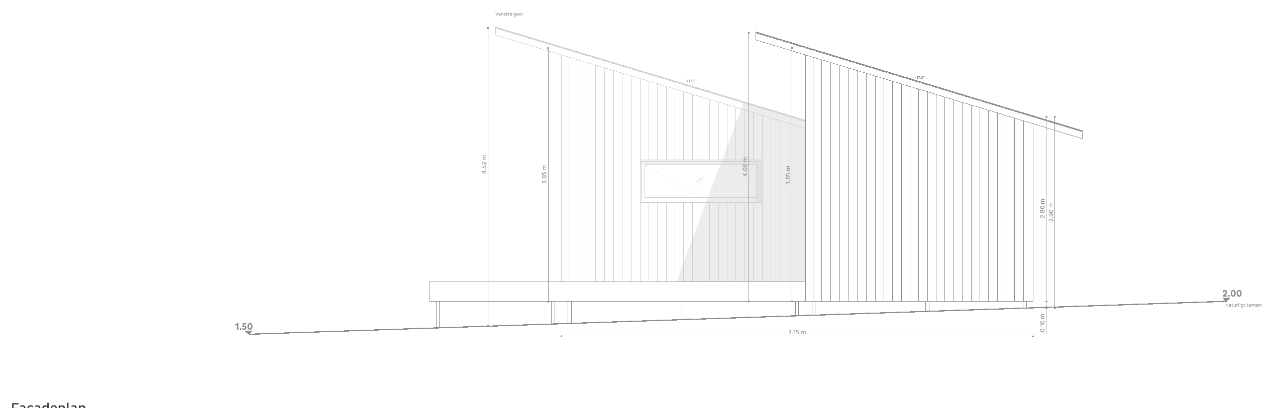 Rørvig – venstre gavl, tegning
